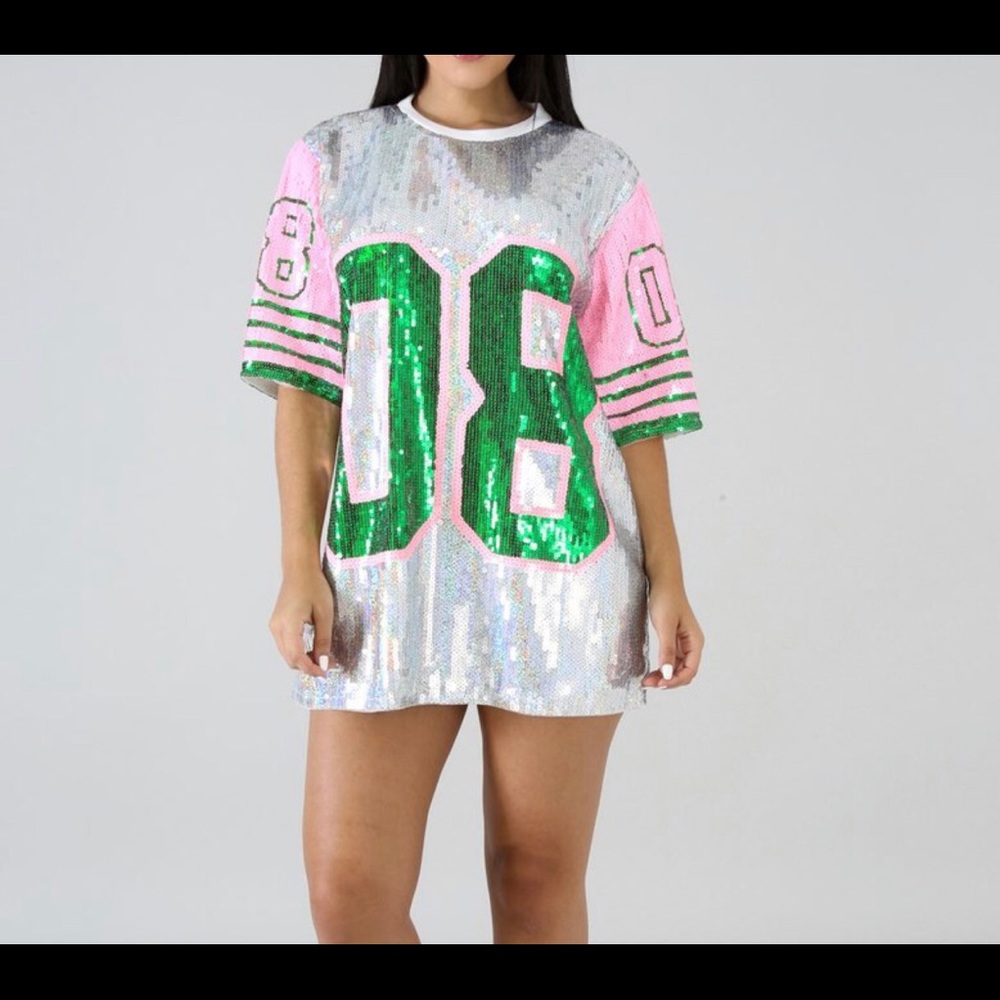 Pink & Green (AKA 1908) T-shirt Dress Tunic